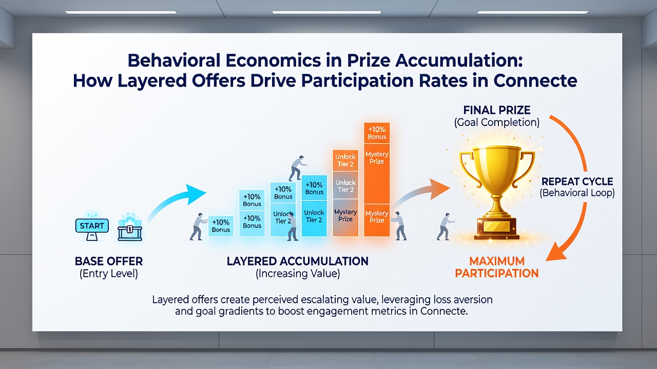 Data visualization showing participation trends across connected gaming machines with layered reward indicators