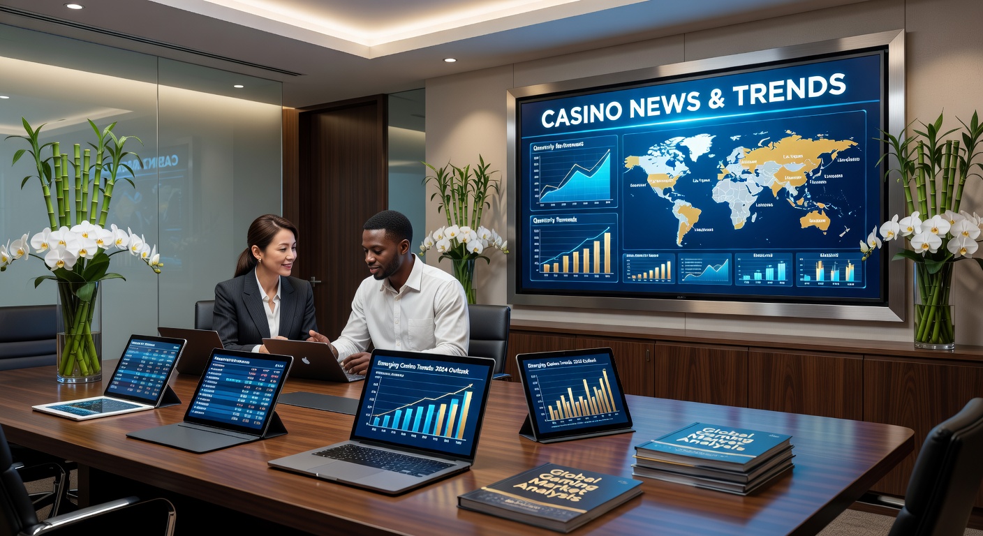 Casino gaming floor with slot machines and roulette tables under bright lights, symbolizing the high-stakes world of gambling operators