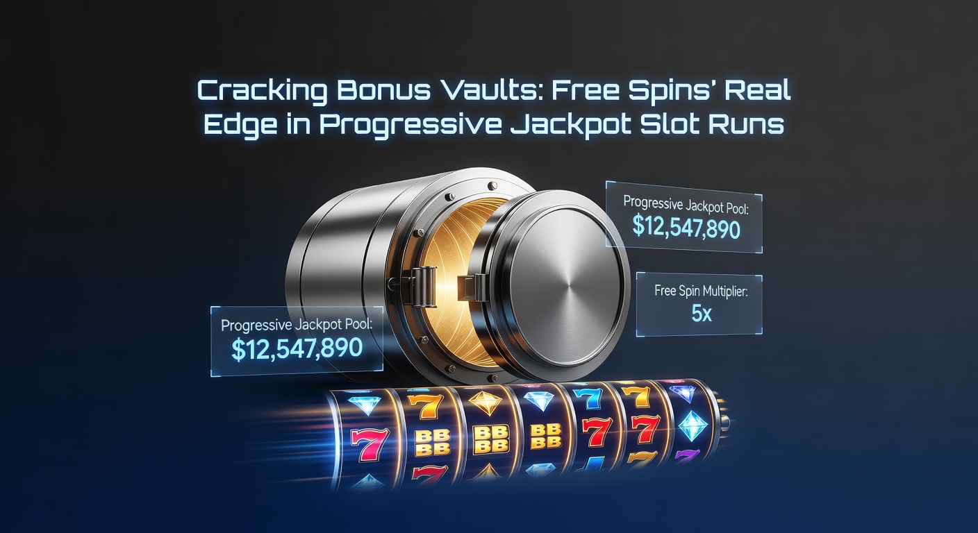 Close-up of a slot bonus vault interface during free spins, showing locked compartments opening to reveal jackpot symbols, free spin counters ticking up, and progressive meters nearing critical levels