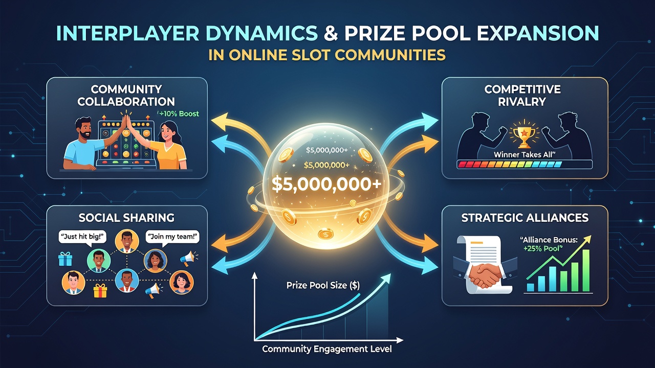 Network visualization showing player connections driving prize pool expansion across online slot platforms