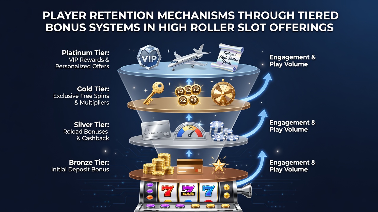 Close-up of tiered loyalty interface on a high-limit slot machine screen displaying bonus multipliers and cashback rates