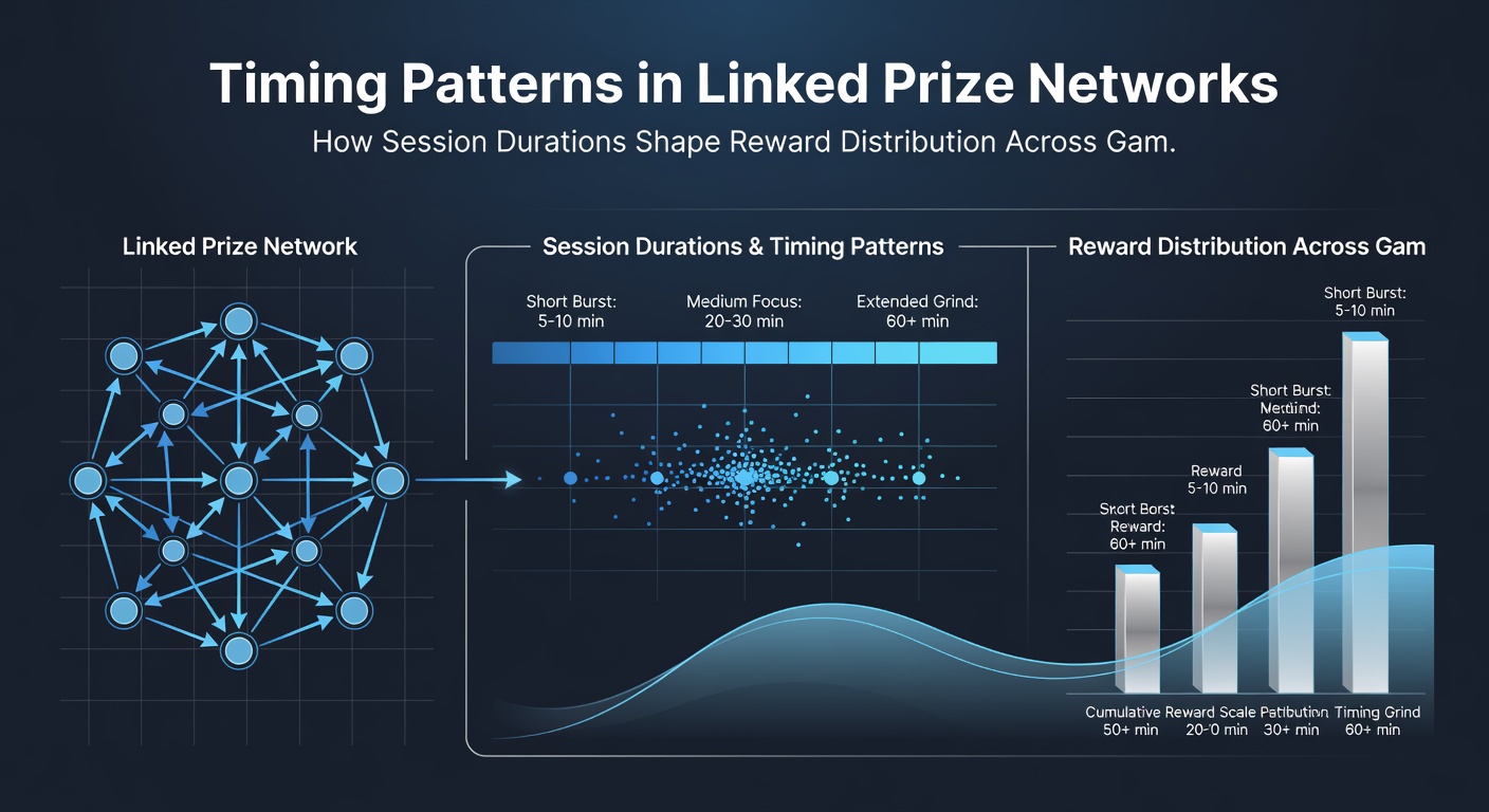 Chart displaying session duration statistics and reward distribution curves from linked prize networks in 2026