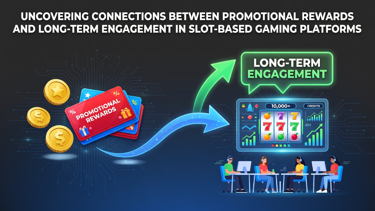 Slot gaming interface displaying promotional reward notifications and player engagement metrics on a modern platform