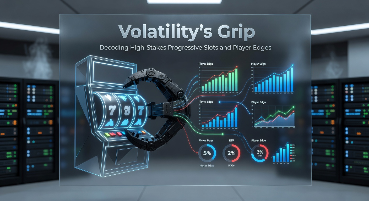 A detailed chart illustrating payout volatility curves for progressive slots, with steep peaks for high-volatility games and smoother lines for low-variance ones